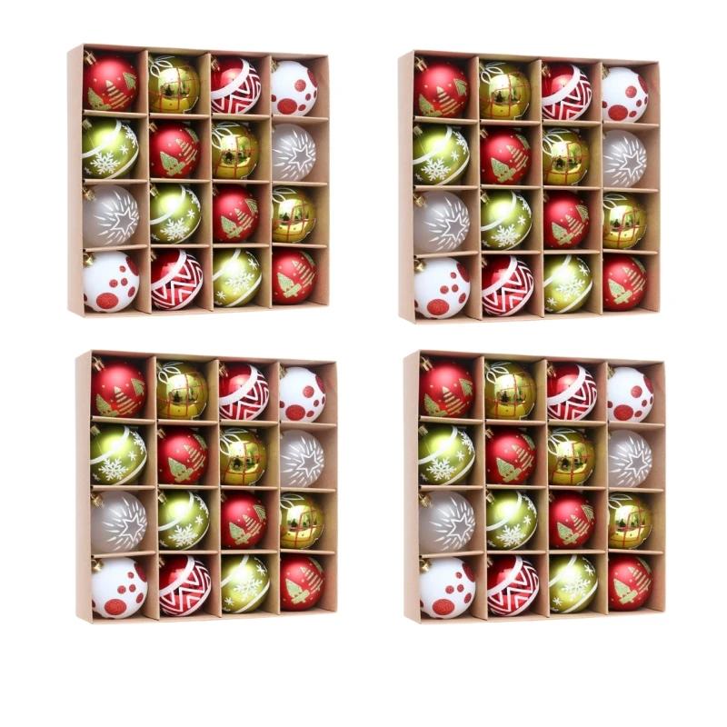 Christmas Tree Baubles Assorted Shiny Glitter Holiday Ornaments for Xmas Tree Decor Home Party Festive Decorations