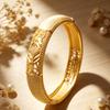 1A golden bohemian-style floral design teen bracelet, perfect for prom and anniversary jewelry accessories, a great gift for summer beach trips and