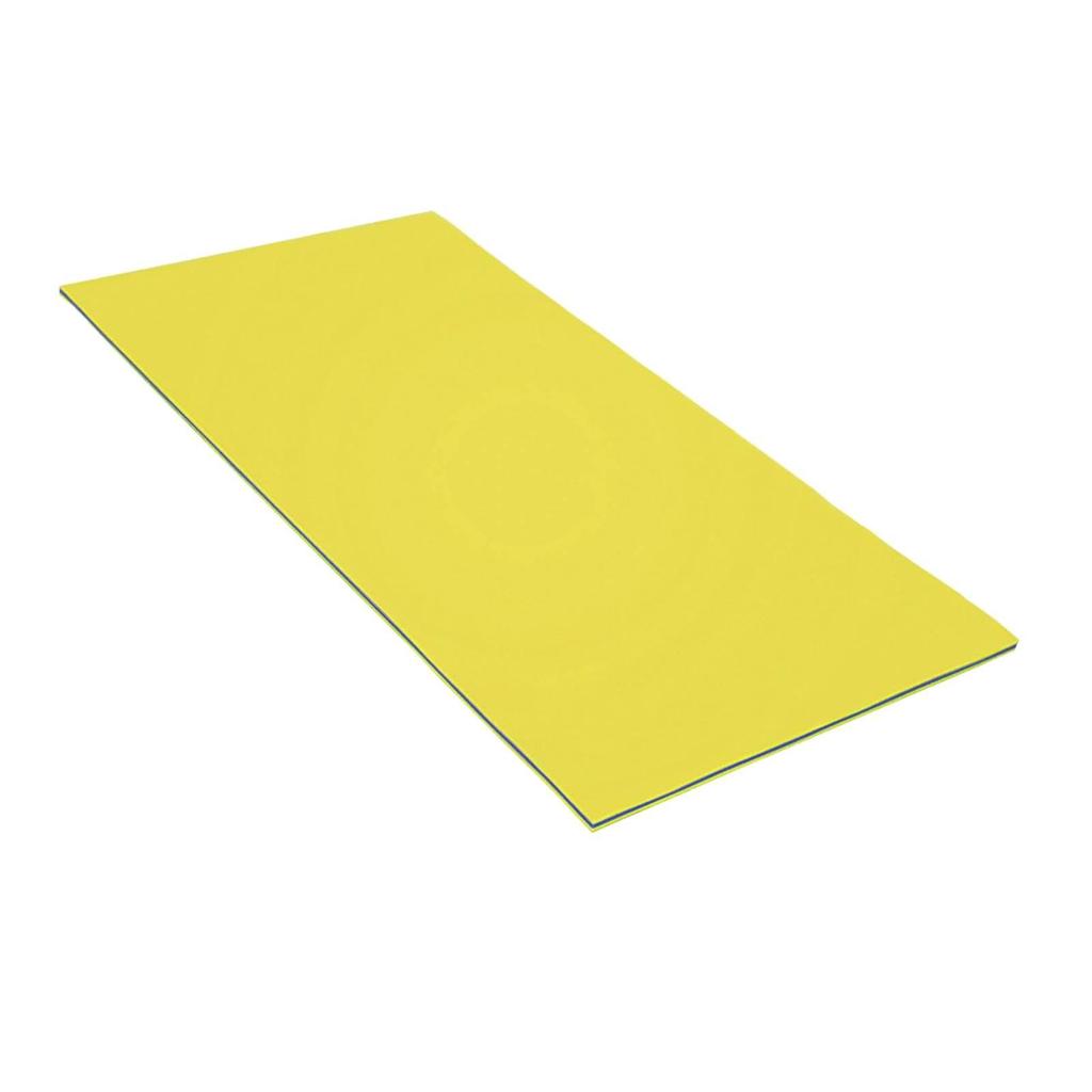 Water Floating Mat Soft Lightweight Lounge Mattress for Boating Lake Outdoor Yellow