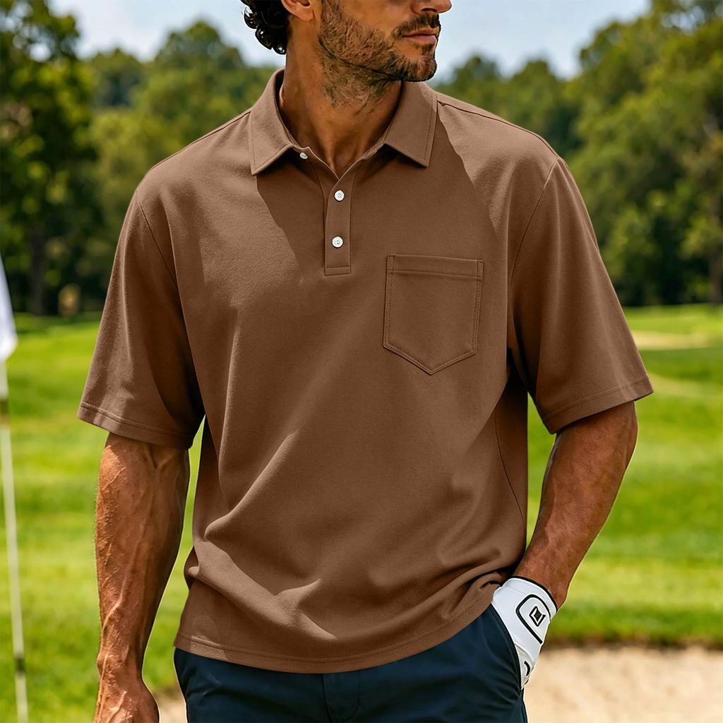Men's Casual Short Sleeve Button Down Shirt Lightweight Breathable Summer