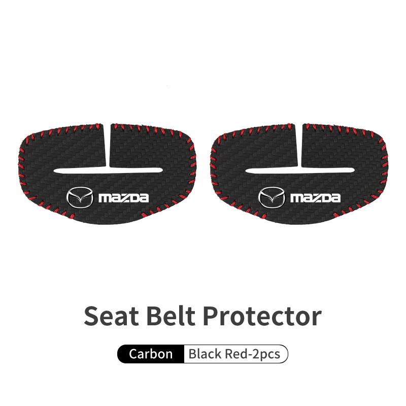 Car Seat Belt Buckle Cover Leather Protector Anti-collision Case For Mazda 3 CX3 CX4 CX5 CX7 CX8 CX9 CX30 RX7 Atenza Axela