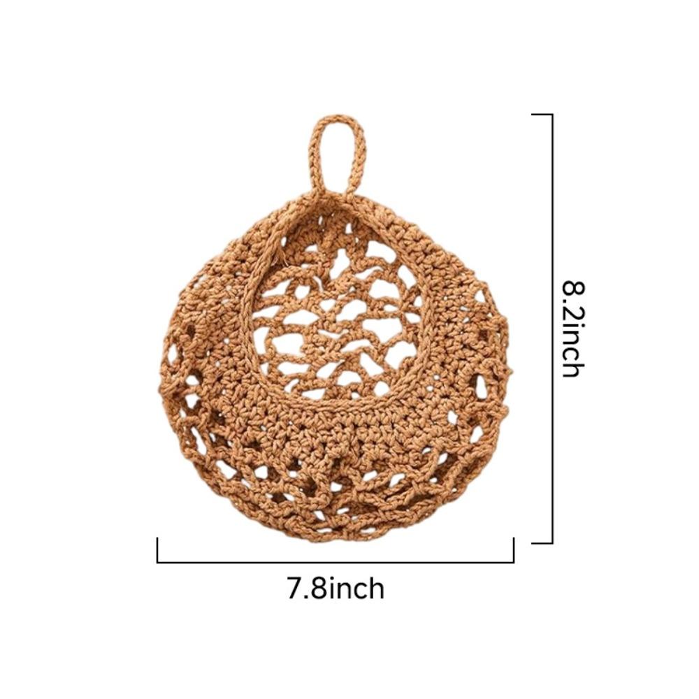 Cotton Rope Fruit Storage Basket Hand Woven Vegetable Storage Basket  Home Storage