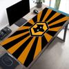 Flammende Wölfe Emblem Wanderer Mauspads, Gaming-Mauspad, Tastaturmatte, Schreibtischdekoration für Computer-Notebook, Fan-Geschenk, Geburtstagsgeschenk