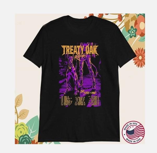 

Treaty Oak Revival 2025 Tour Bad State Of Mind Dog T-shirt Unisex T-Shirt S