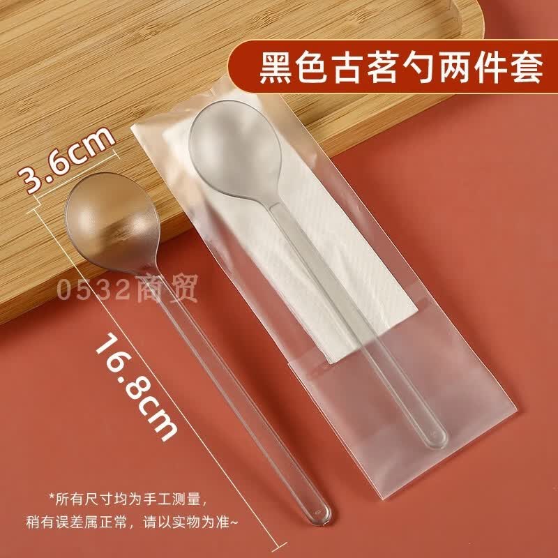 Hanyou Disposable Frosted Plastic Spoons