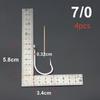 Stainless Steel Fishing Hooks 7731 Big Game Thick Tuna Bait Fishing Hook Sea Shark Extra Strong Saltwater