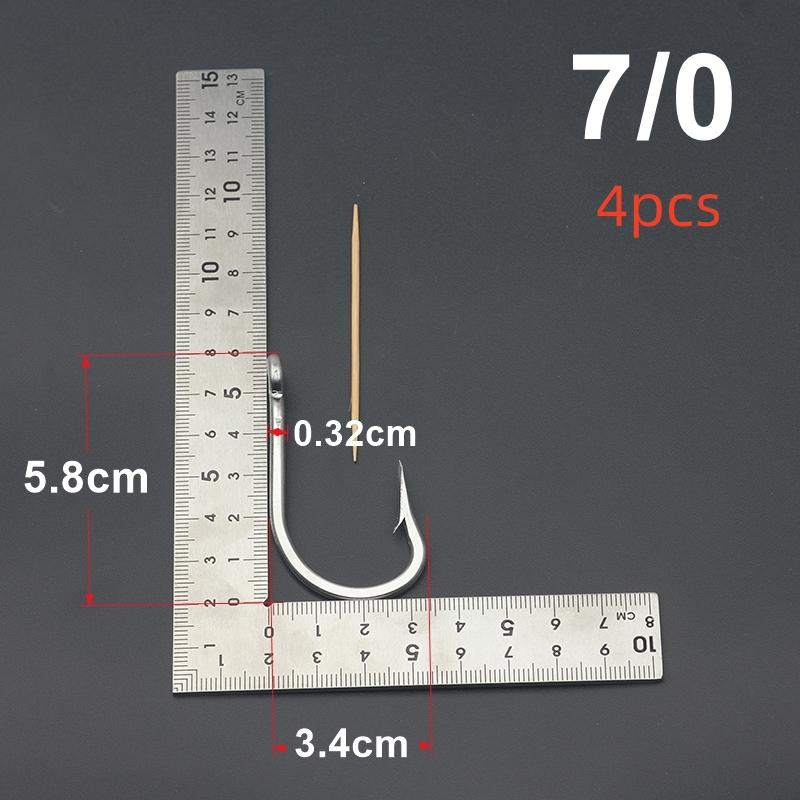 Stainless Steel Fishing Hooks 7731 Big Game Thick Tuna Bait Fishing Hook Sea Shark Extra Strong Saltwater