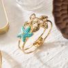 Boho Emaille Seestern Muschel Armreifen Armbänder Für Frauen Großer Seestern Offene Armbänder Sommer Strandurlaub Schmuck Geschenk