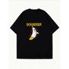 White T Shirt With Banana And Boonana Text Print Casual Summer Top For Women