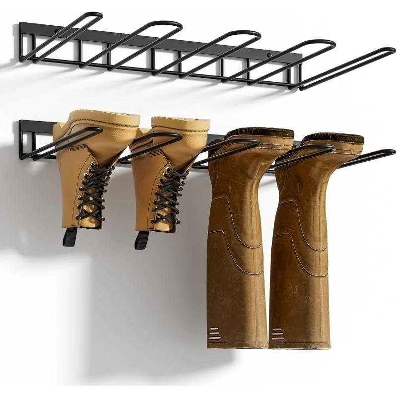 Metal Wall Mounted Shoe Rack for Boots Shoes Multifunctional Shoe Rack for Storage Drying Suitable for High Boots Denim Boots