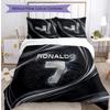 Set Lenzuola Stampate Cristiano Ronaldo 3 Pezzi Copriletto Accogliente Traspirante come Regalo per Inaugurazione Casa o Festa