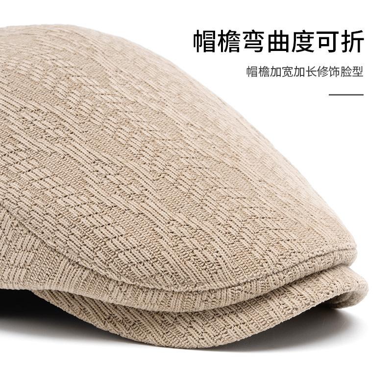 Men and women autumn and winter warm beret painter hat wool knitted cap casual forward hat British newsboy hat