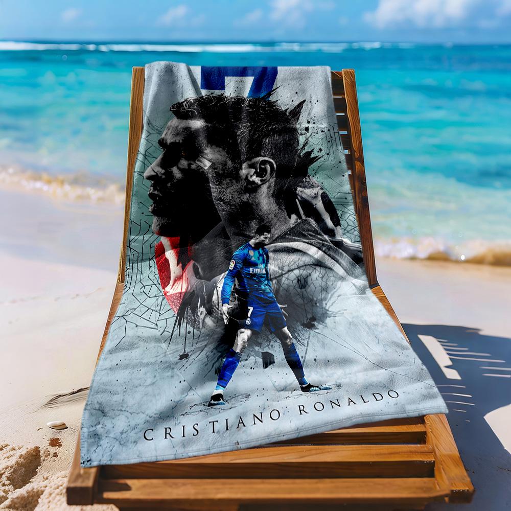 Cristiano Ronaldo Beach Towel Super Soft Microfiber Quickdry Fabric Comfortable Lightweight