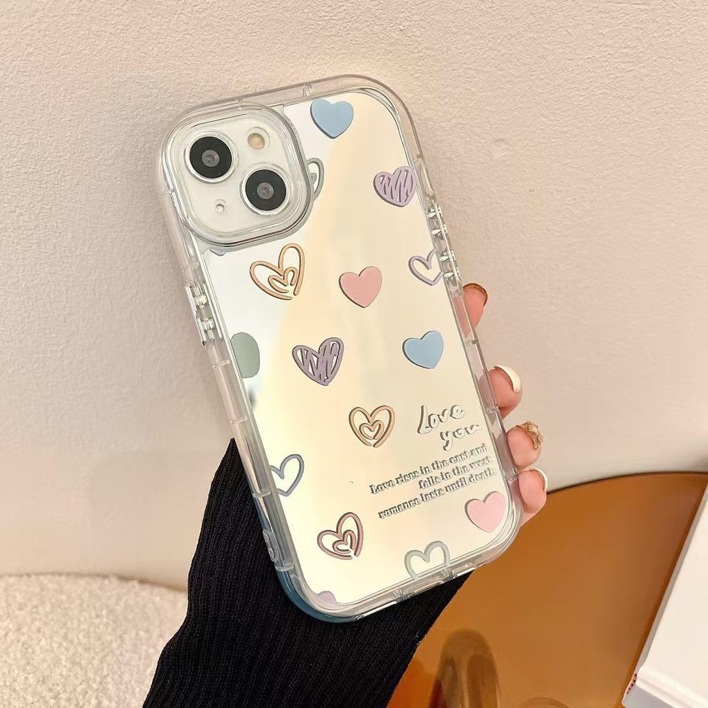 Full screen love applies to iPhone16plus Apple 15 mobile phone case/14/13ProMax/XR Huawei Xiaomi