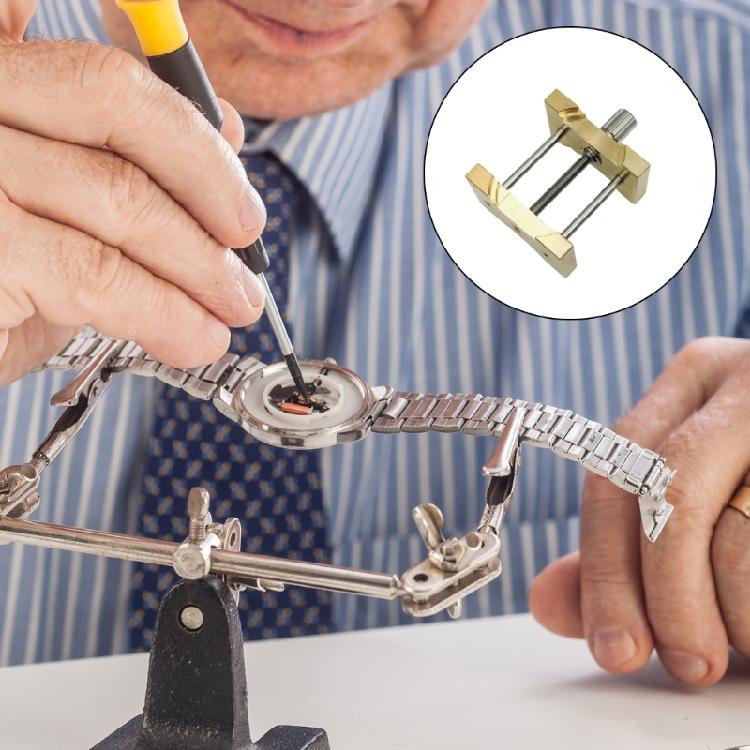 Fixed Base for Watchmaker Business Use Brass Watch Movement Holder Clamp Multifunction Watches Repair Accessory Tools