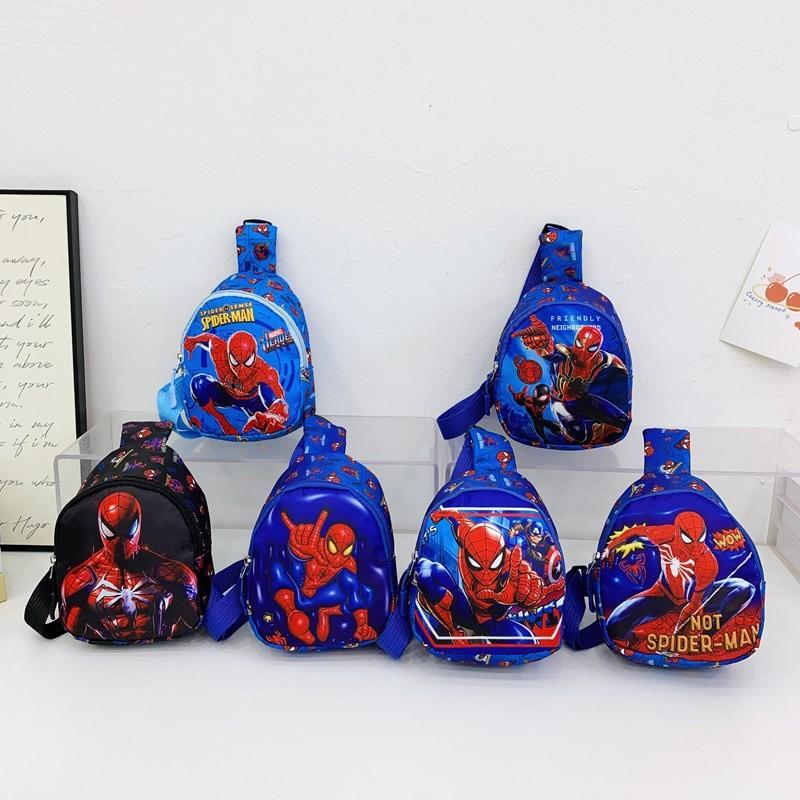 Childrens Spiderman Single Shoulder Crossbody Chest Bag With Nylon Breathable