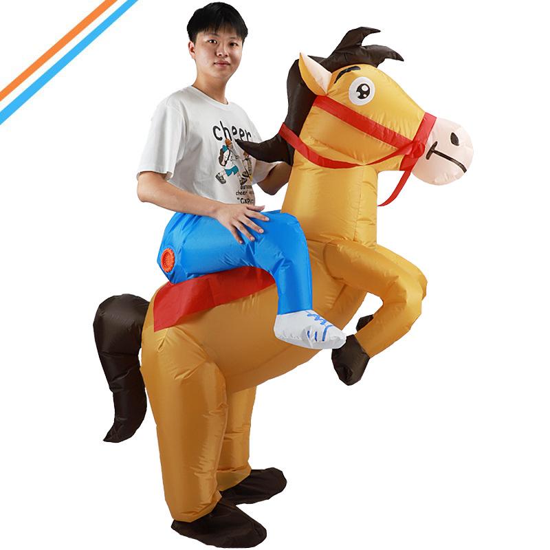 Reindeer & Gingerbread Man Inflatable Santa Costume for Christmas Party Stage Props