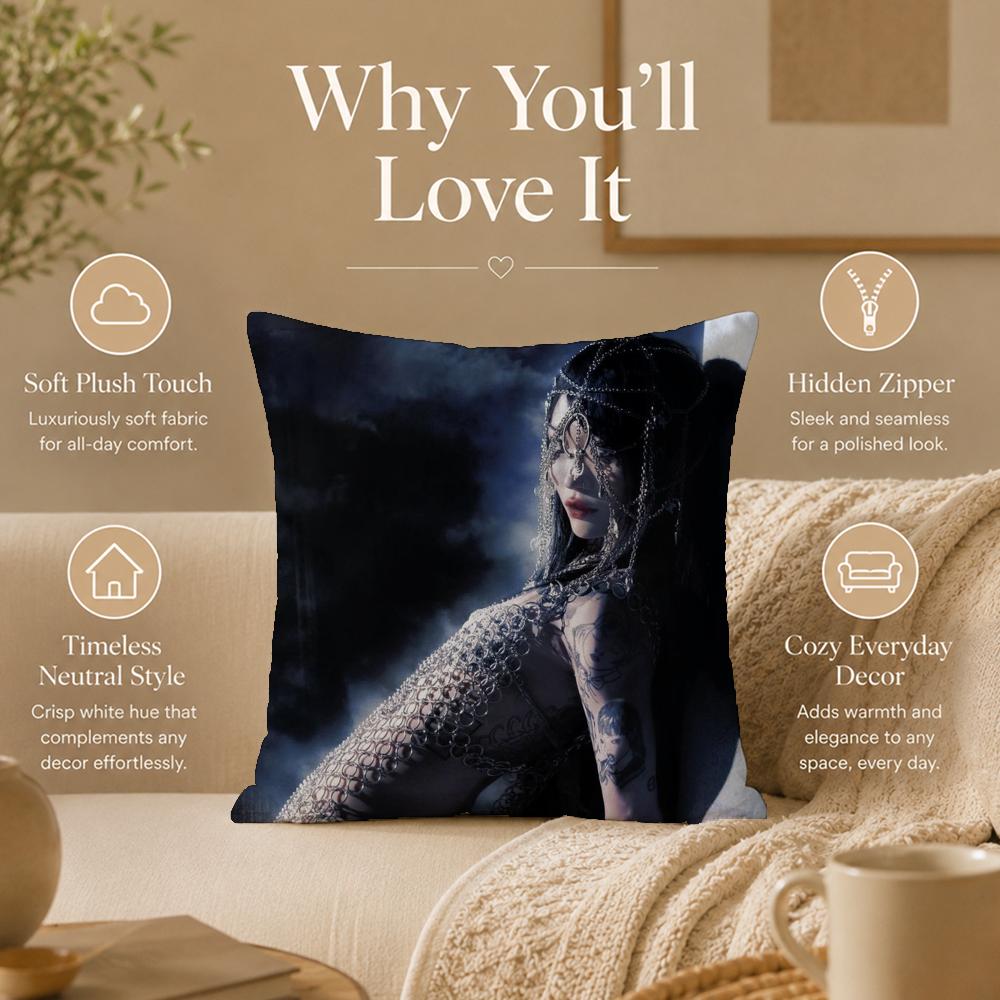 Singer Y‑Yeule Cushion Cover Double-Sided Printed Pillow Cover Hypoallergenic Dust-Mite Proof