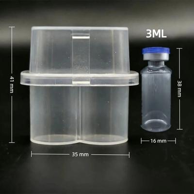 3/5/7/10ml 2/10/24-Schlitz Vials Aufbewahrungskoffer Kunststoff Klar Mikroröhrchen Aufbewahrungsbox Stapelbar Gefrierbox Diabetikerbedarf