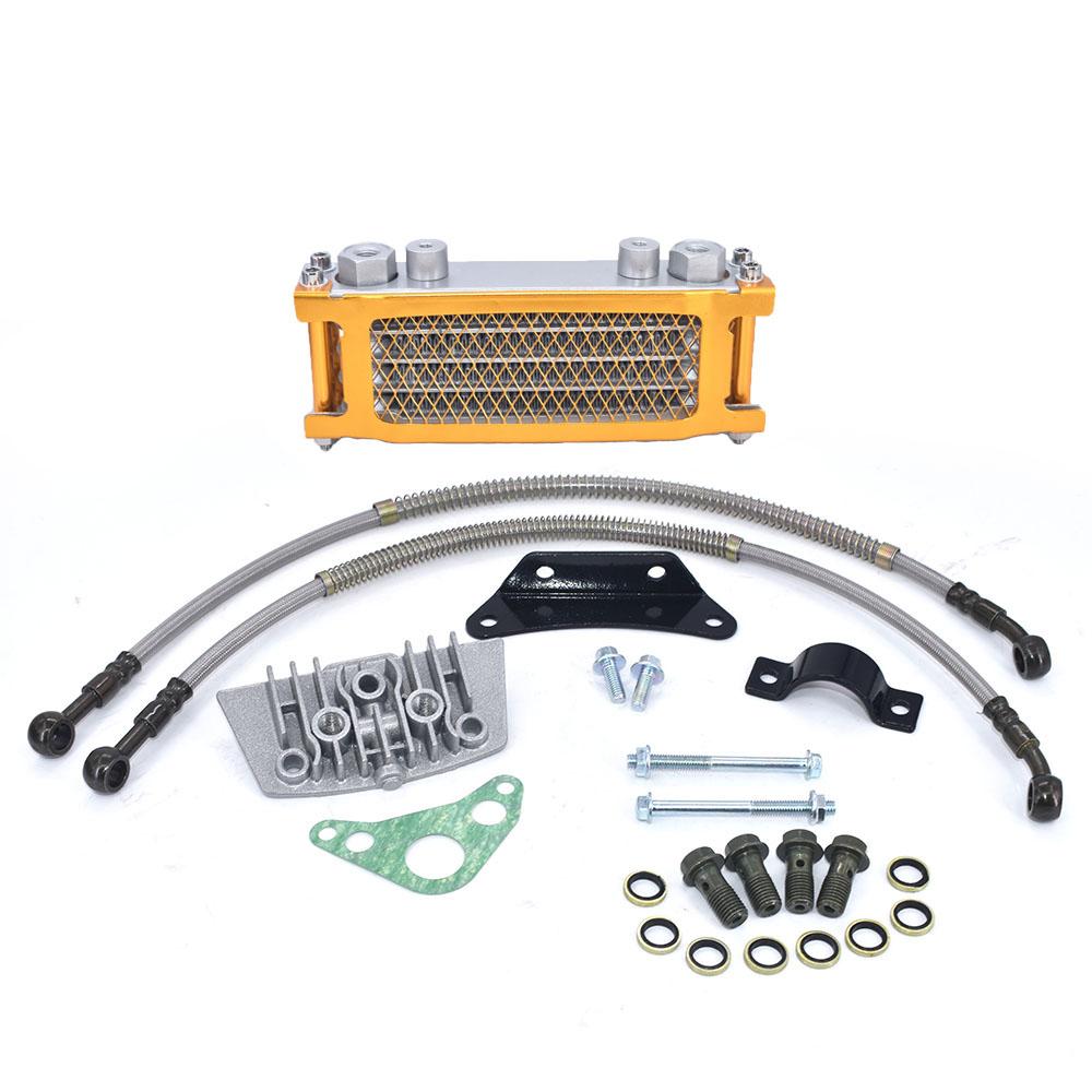 Oil Cooler Motorcycle Oil Radiator Kit Engine Cooling for 50 125 140cc Motocross Universal Dirt Pit Bike ATV Enduro Accessories