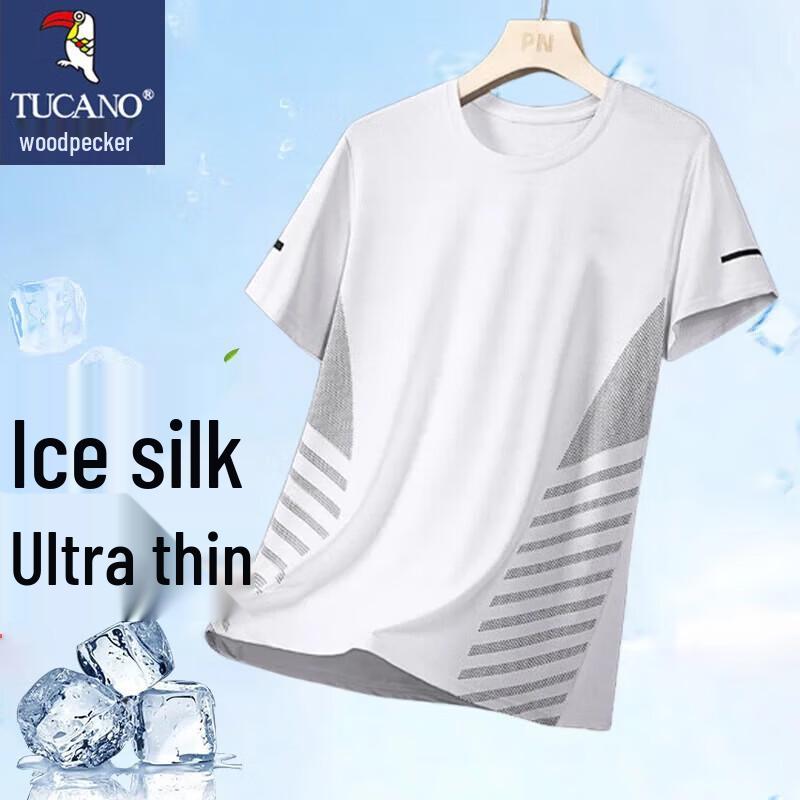 

TUCANO Men s Ice Silk Quick Dry Short Sleeve T-Shirt 5XL