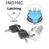 2/3 Positions Rotary Buttons 16/19/22mm Metal Brass Chrome Key Push Selector Switch 2NO2NC Press Without LED 2 keys
