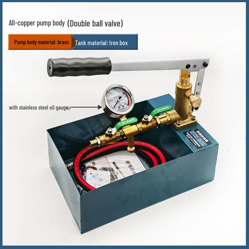 Manual Pressure Testing Pump for PPR Water Pipes - Leak Detector & Booster for Underfloor Heating, Home Improvement