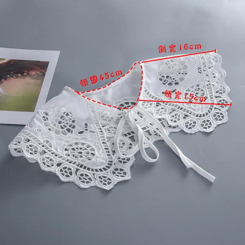 Fake Collar for Women Detachable Collar Shawl Wrap White Lapel Bowknots False Collar Scarf Short Shawl Cape