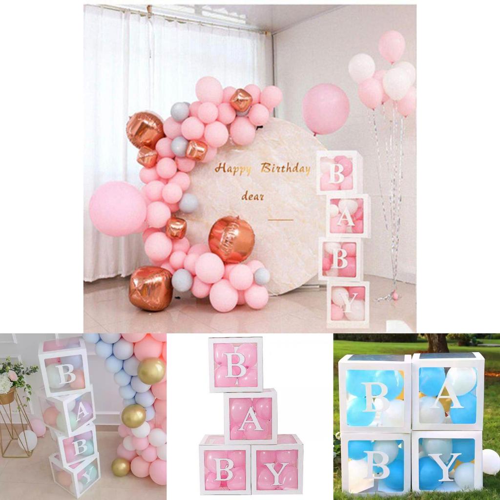 Elegant Number Letter Transparent Balloon Boxes For Creative Party Decor