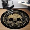 1pc Skull Mandala Office Round Area Rug, Under Office Chairs Bedroom Living Room Home Decor, Room Deco
