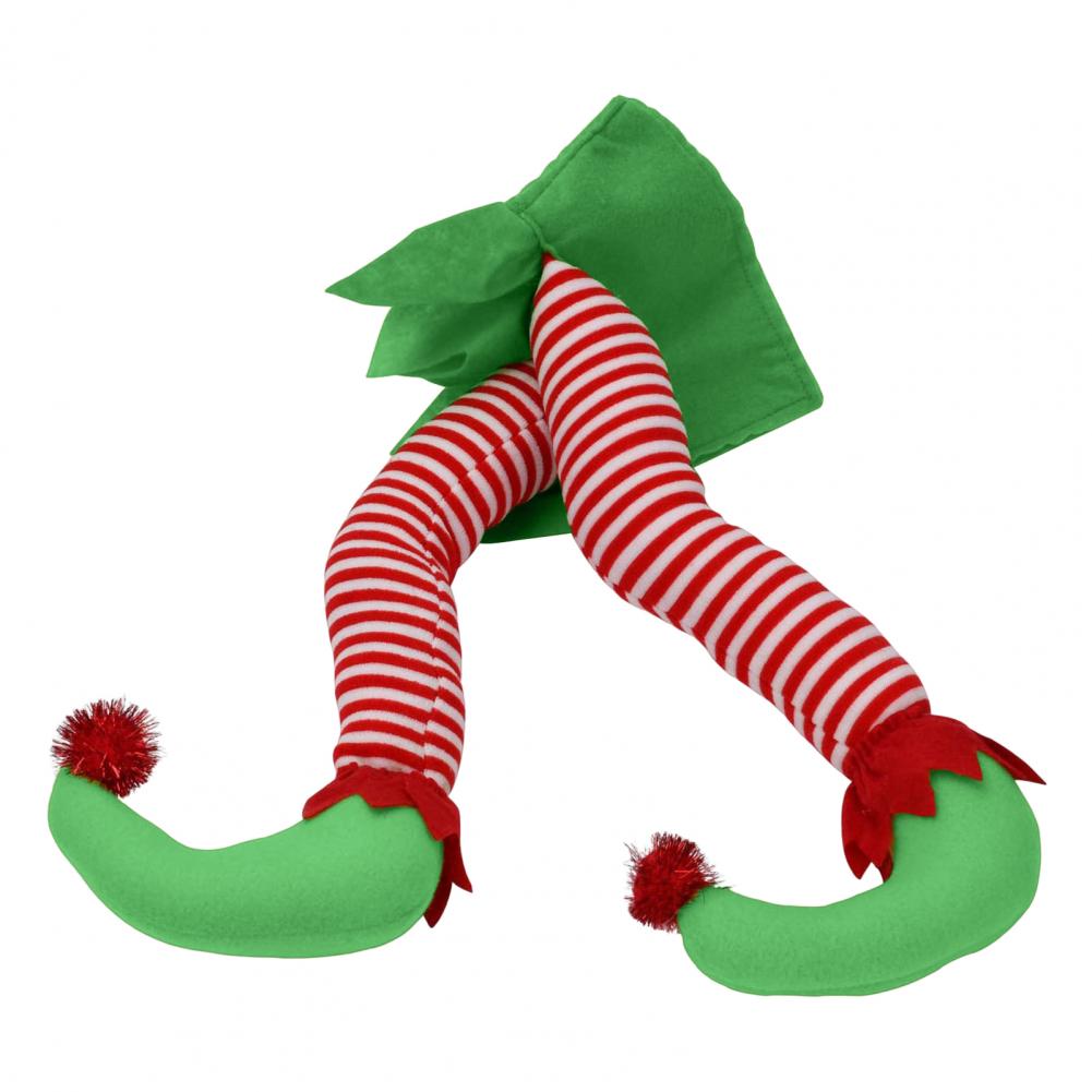Decorative Long-lasting Christmas Tree Ornament Claus Elf Leg for Festival