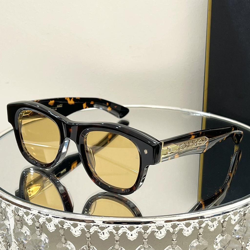 Acetat Sonnenbrille CAAN Herren Damen Ovaler Rahmen Top Qualität Luxus Mode Handgefertigt Japanisch Retro Outdoor Marke Brille UV400