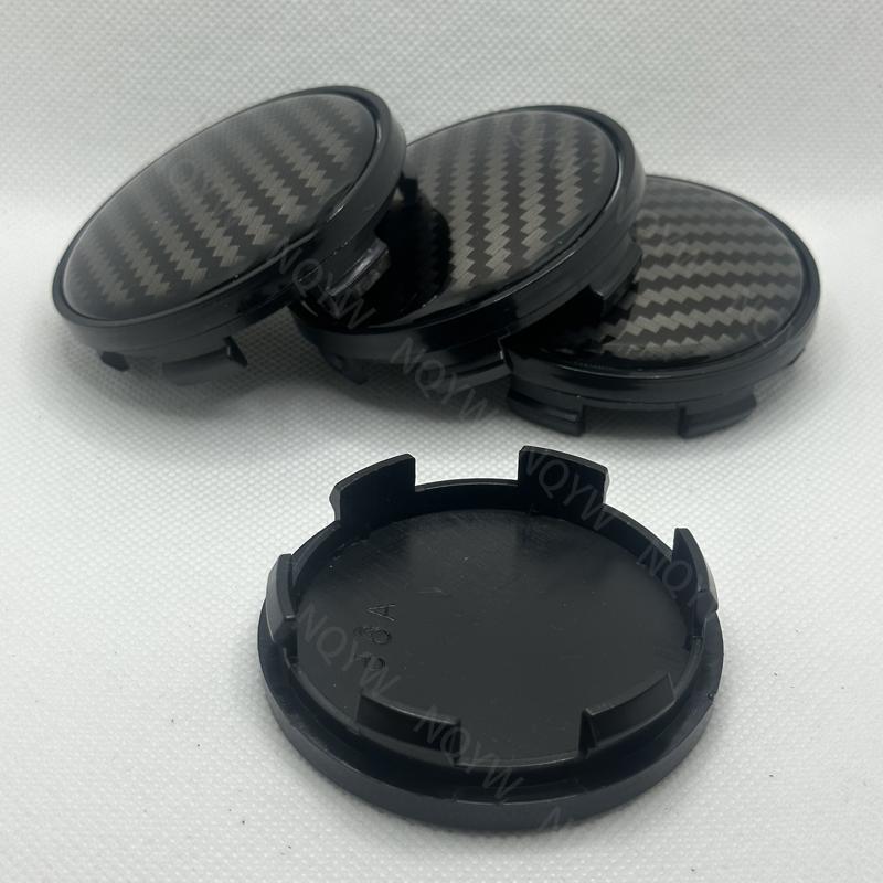 4 stk/sett 65 mm 3D karbonfiber bil Hjul senterhette Hjul Hjul senterhettesett Kjøretøydeksel Praktisk Slitesterk Høy kvalitet