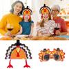 Thanksgiving Headgear for Adult LED Turkey Hat for Boys Girls Cartoon Plush Hat Festival Party Festival Celebration Hat