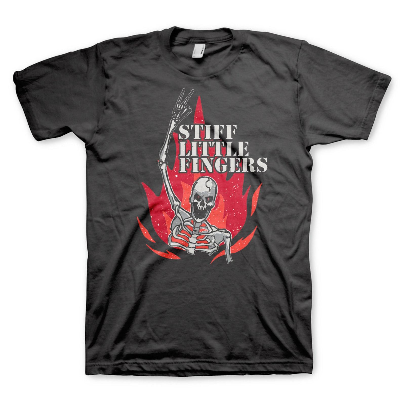 Stiff Little Fingers Skeleton Flame Classic T-Shirt 2XL
