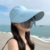 Face Mask Women Sun Hat Sunscreen Lens Sunscreen Bucket Hat Tea Picking Hat  Cycling Sports