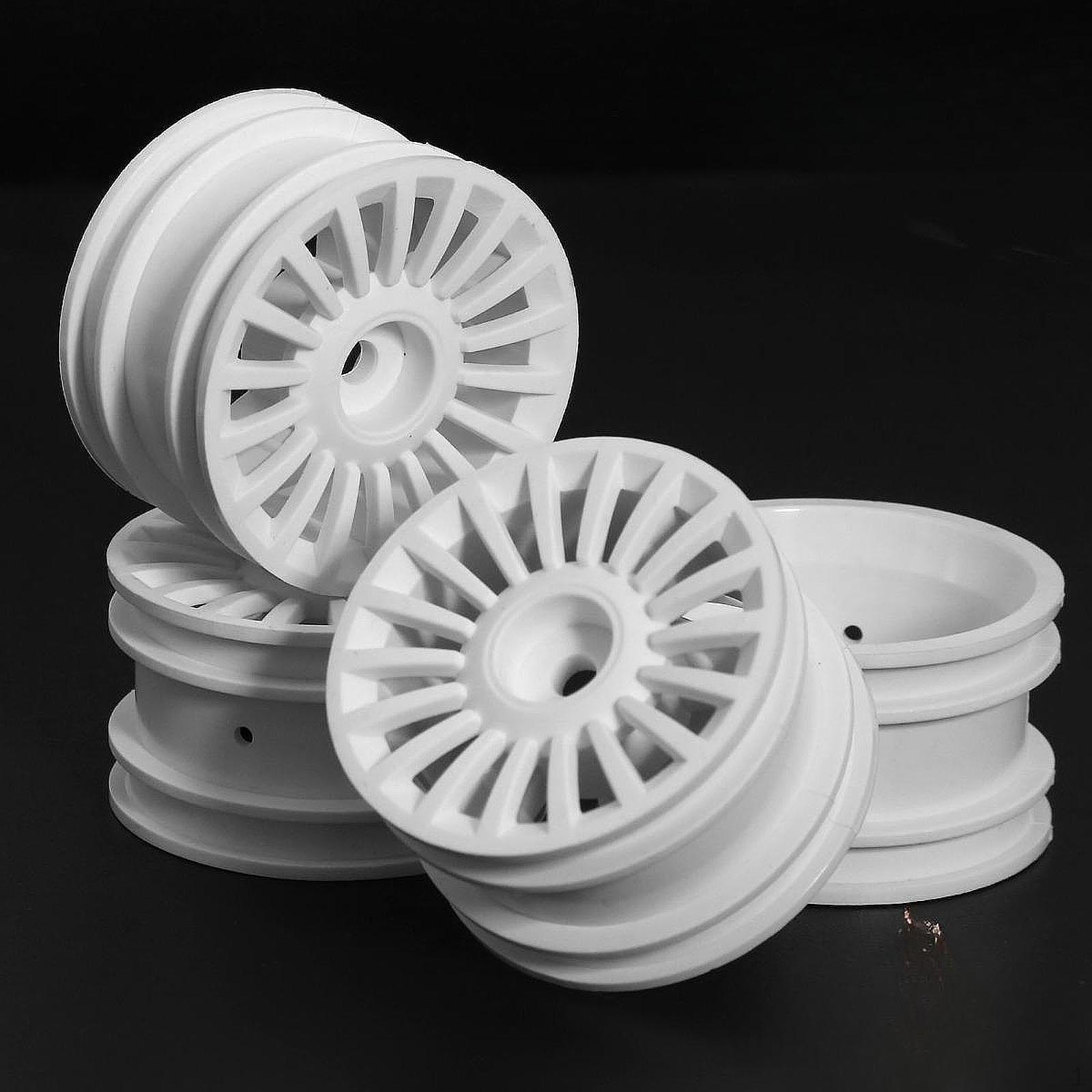 

4Pcs Racings Car Wheel Hub Tire White Repair Part High Performance 1.65 inch Dia Accessories RC