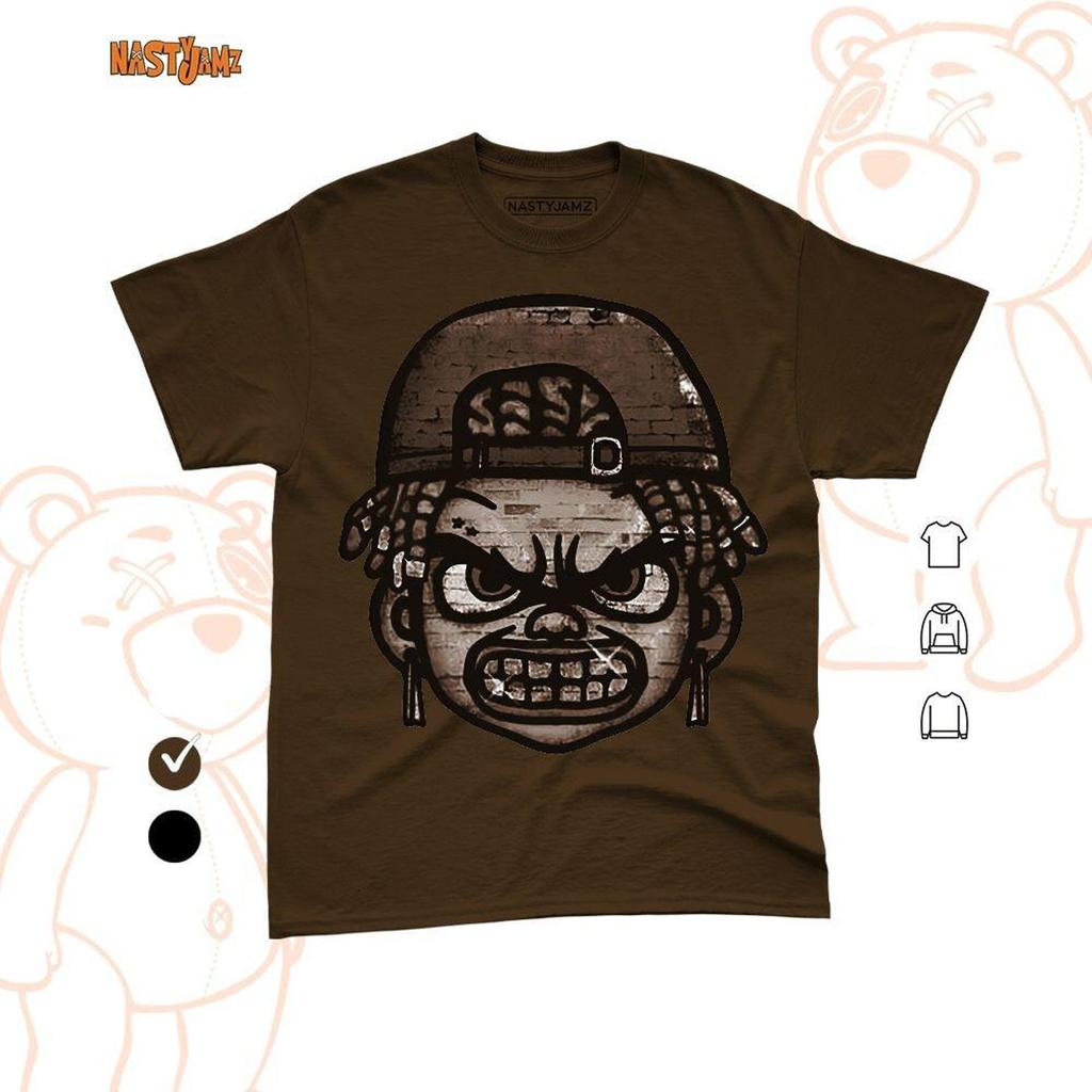 AJ 4 Dark Mocha Nasty Boy Streetwear Graphic Tee, Unisex Casual Tee, Sneaker Match Shirt and kids tshirt, Bella Canvas Color Brown