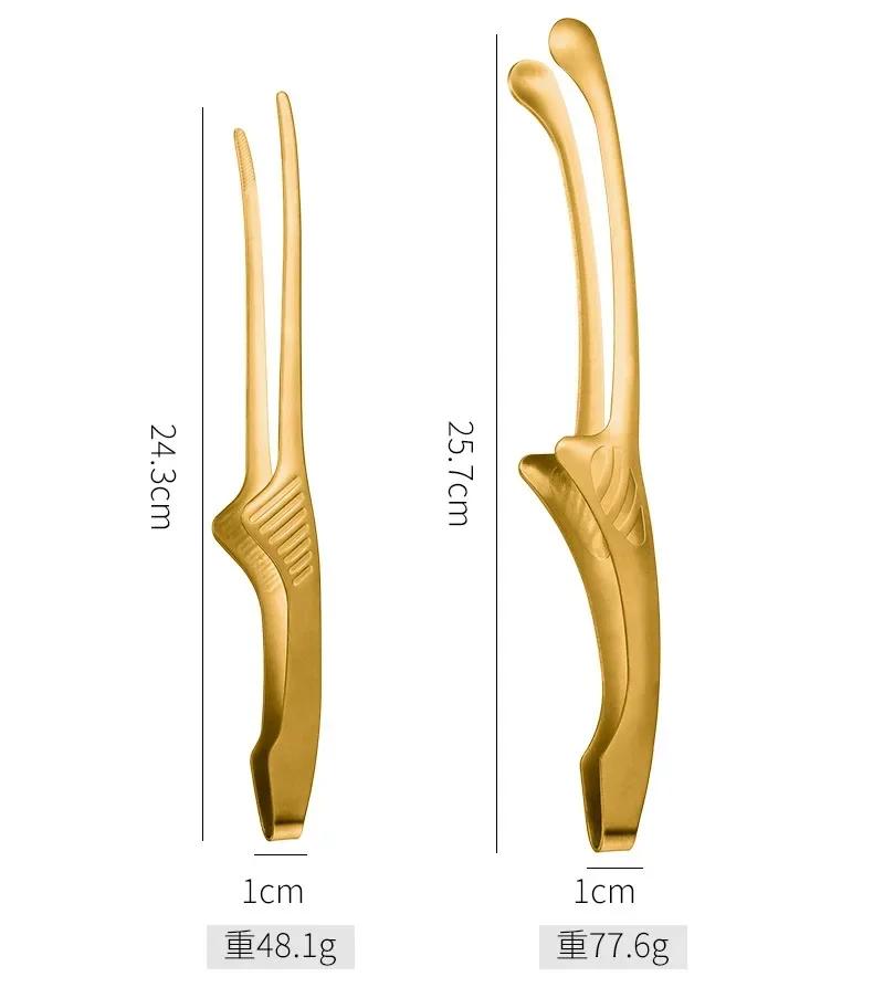 Korean Style Stainless Steel BBQ Food Tongs Barbecue Meat Toast Bread Steak Clip Hotel Restaurant Kitchen Supplies Accessories