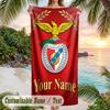 Beach Towel Benfica FC Print Custom Name Text Soft Towel for Swimming Pool