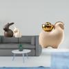 Ceramic Bunny Statue Set for TV Stand And Cabinet Decor with Miniature Animal Tabletop Decoration