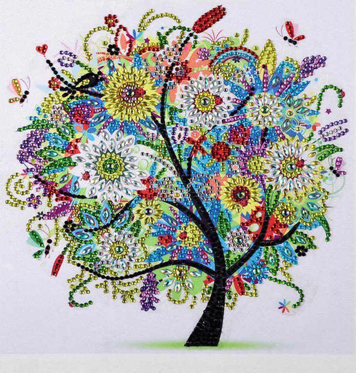 5D DIY Full Drill Diamond Painting Four Seasons Flowers Cross Stitch Embroidery Rhinestones Painting