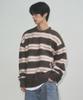 Ledeoli Logo Hairy Stripe Knit [Grey]