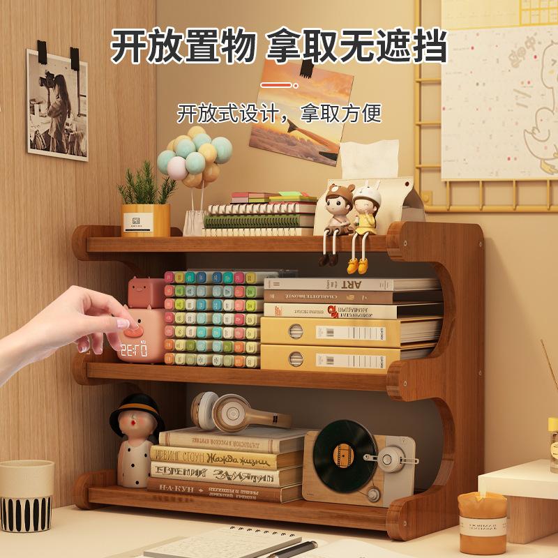 Student Dorm Multilayer Desktop Bookshelf Storage Organizer Books Magazines Study Table Shelf Home Desk Organizer