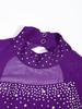 Kids Girls Sleeveless Round Neckline Rhinestone Dance Gymnastic Dance Leotards Figure Ice Skating Jumpsuit Unitard