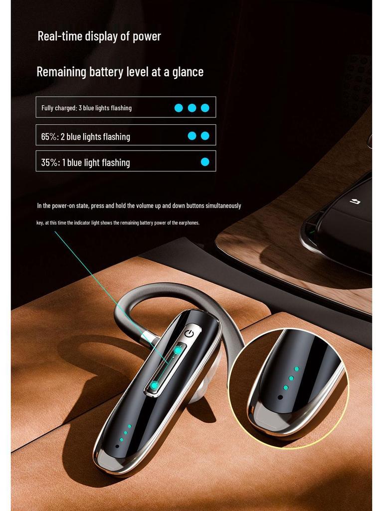 Qualcomm K2 Wireless Bluetooth Headset: Noise-Canceling, Single Ear Hook, Long Battery Life
