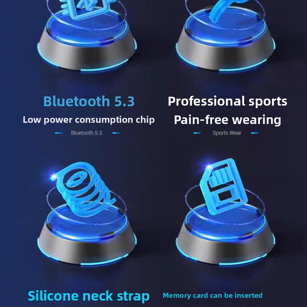 Neck-mounted Wireless Bluetooth Earphones Waterptoof Sports Headsets  Mobile Phone