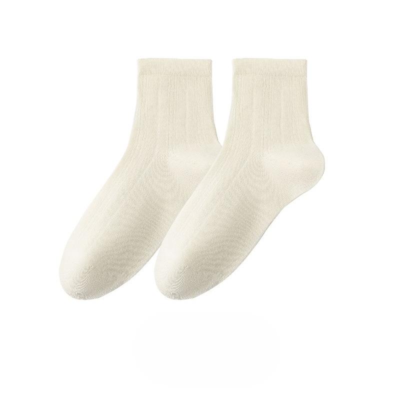 Women's Summer Thin Simple Pure Color Breathable Boneless Sweat Absorption Deodorant Socks