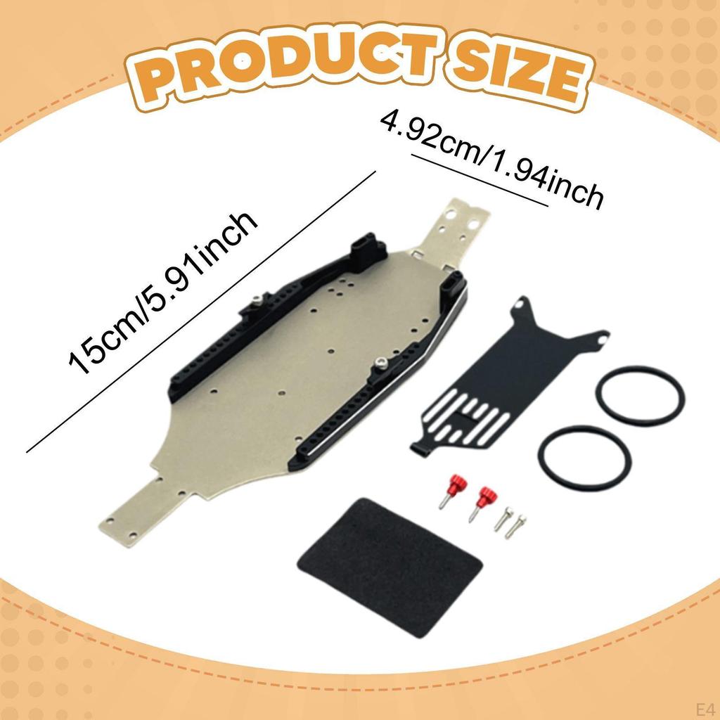 RC Car Chassis Aluminum for 244016 CNC Machined Bottom Board 1/24 Scale Precision Accessories