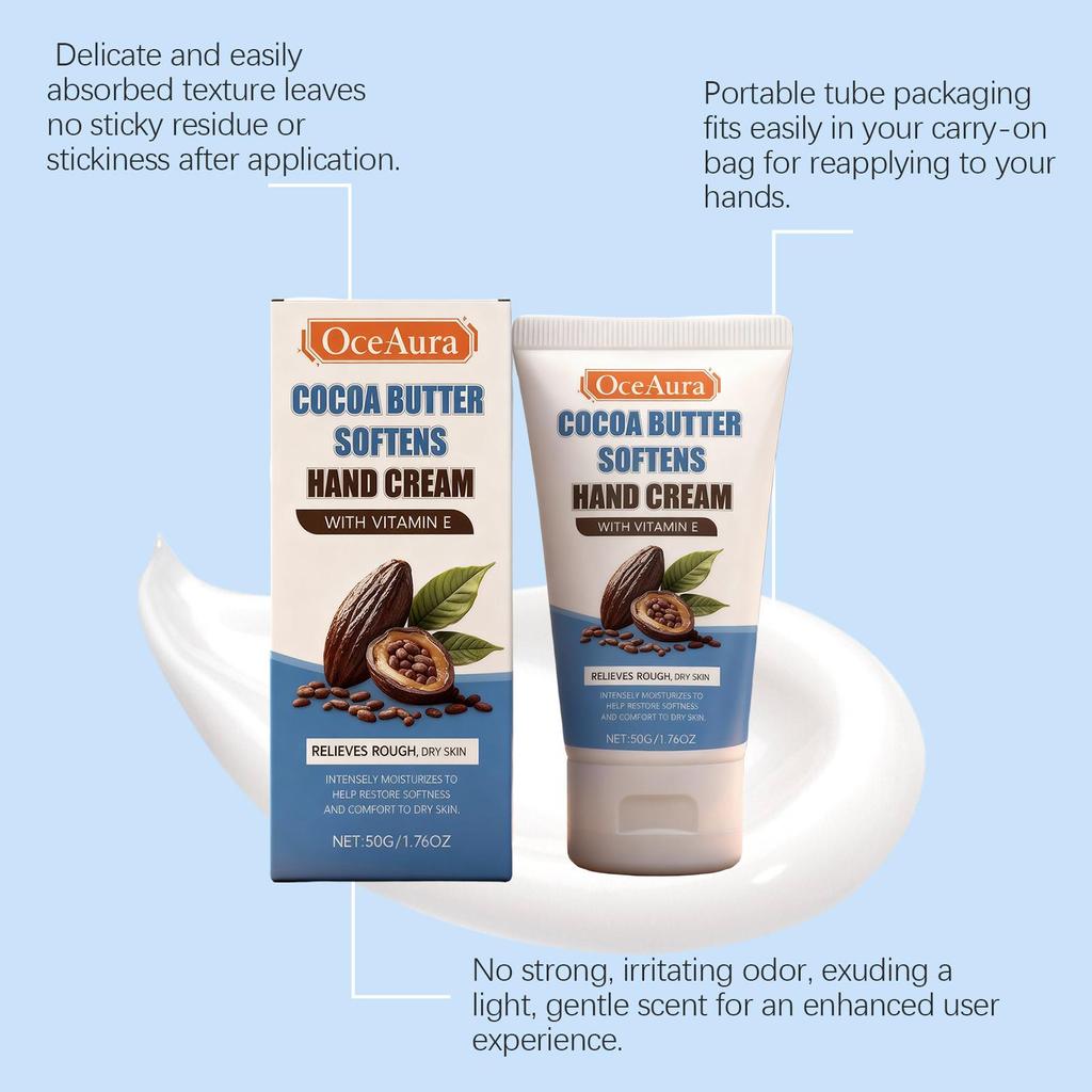 OceAura Bio Kakaobutter Handcreme Feuchtigkeitsspender Weiche Glatte Hautpflege